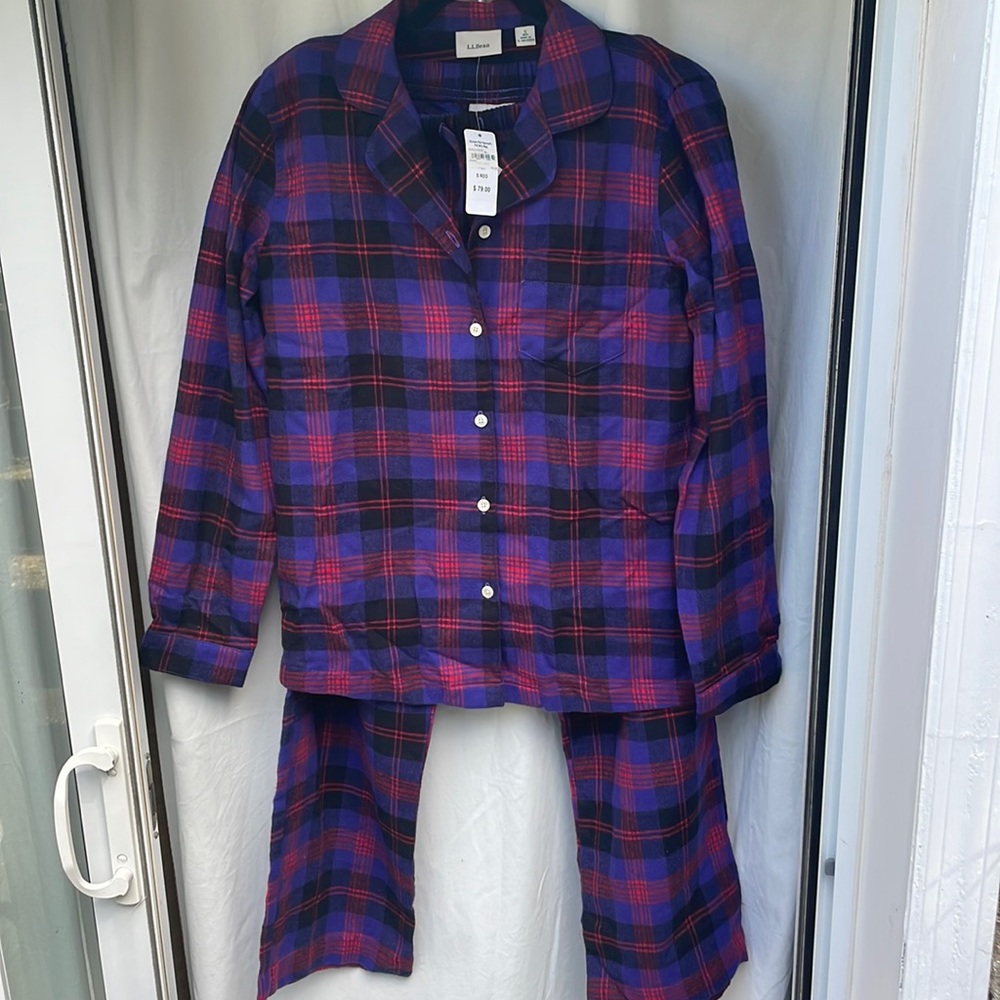 Scotch plaid flannel pajama set